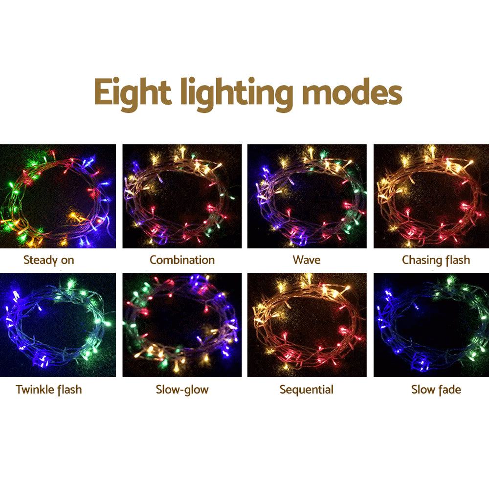 100M Christmas Lights String Fairy Light 500 LED Colourful Jingle Jollys