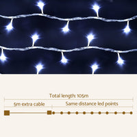 Thumbnail for 100M Christmas Lights String Fairy Light 500 LED Cool White Jingle Jollys