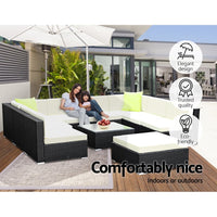 Thumbnail for 10 Piece Outdoor Garden/Patio Wicker Furniture Set - Outdoor Immersion
