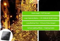 Thumbnail for 200 Waterproof LED Solar Fairy Light Outdoor with 8 Lighting Modes for Home,Garden and Decoration - Outdoor Immersion