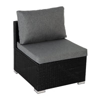 Thumbnail for 8PCS Outdoor Furniture Modular Lounge Sofa Lizard - Black - Outdoor Immersion