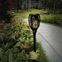 Thumbnail for 96 LED Bulbs Torch Solar Garden Outdoor Flame Dancing Flickering Light Auto Lamp - Outdoor Immersion