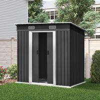 Thumbnail for Giantz Garden Shed 1.94x1.21M w/Metal Base Sheds Outdoor Storage Tool Steel House Sliding Door