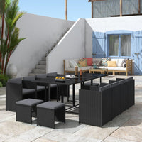 Thumbnail for Bali 13PC Outdoor Dining Set-Black