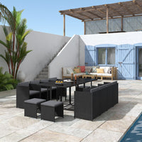 Thumbnail for Bali 13PC Outdoor Dining Set-Black