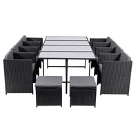 Thumbnail for Bali 13PC Outdoor Dining Set-Black