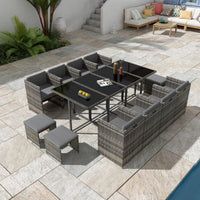 Thumbnail for Bali 13PC Outdoor Dining Set-Grey