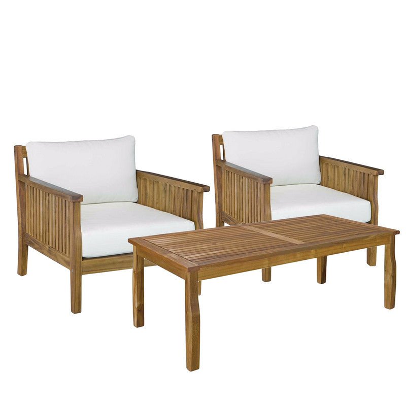 Arizona table and Armchairs 3pcs - Outdoor Immersion