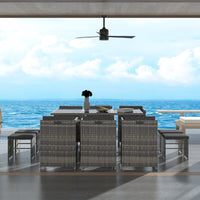 Thumbnail for Bali 11 Piece Outdoor Dining Set-Grey - Outdoor Immersion