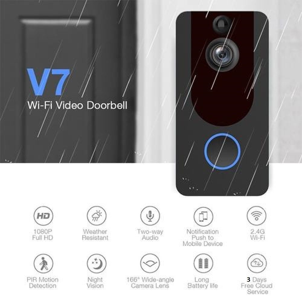 BDI V7 Full HD Smart Video Security Camera Doorbell - Outdoor Immersion