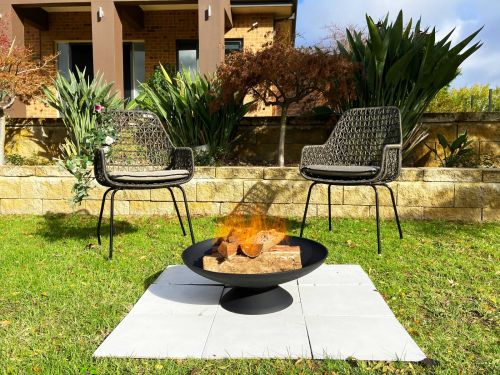 Black Lassen Cast Iron Fire Pit - Outdoor Immersion