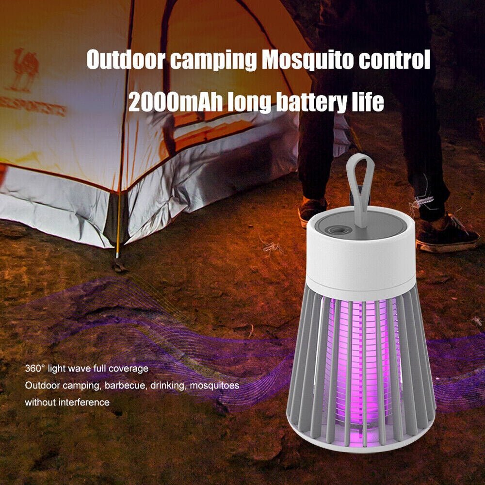 Electric Mosquito Killer Lamp Rechargeable Insect Catcher Fly Bug Zapper Trap LED UV Mozzie - Outdoor Immersion