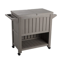 Thumbnail for Garden Bar Serving Cart with Cooler (Taupe) - Outdoor Immersion