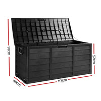 Thumbnail for Gardeon 290L Outdoor Storage Box - All Black - Outdoor Immersion