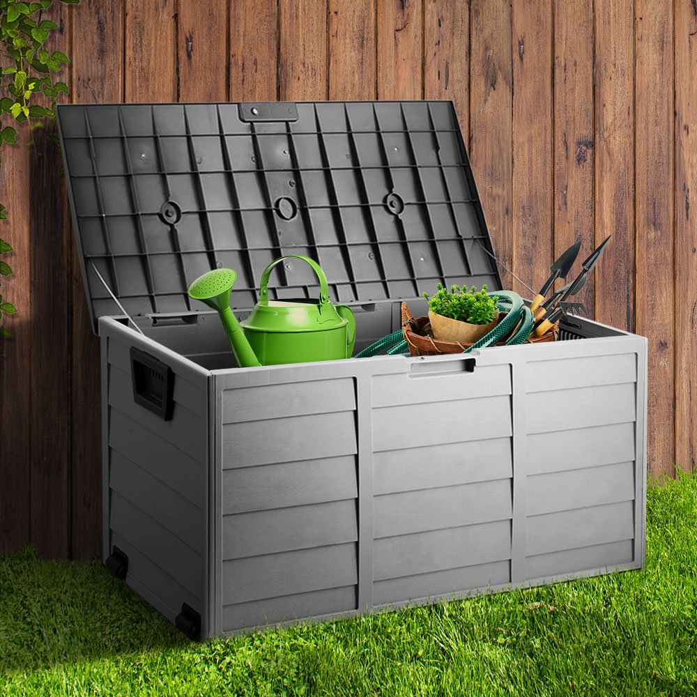 Gardeon 290L Outdoor Storage Box - Black - Outdoor Immersion