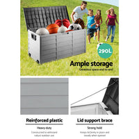 Thumbnail for Gardeon 290L Outdoor Storage Box - Black - Outdoor Immersion