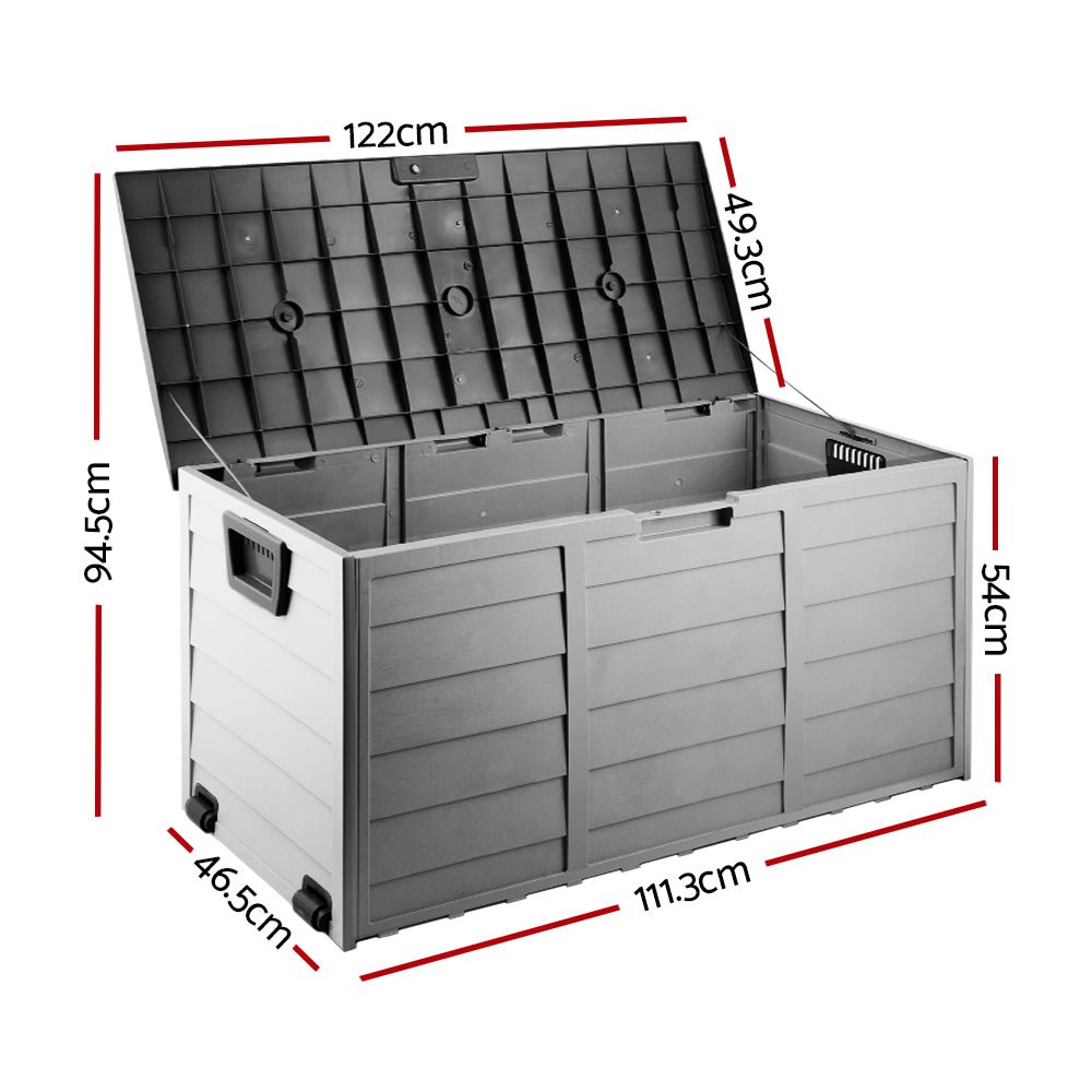 Gardeon 290L Outdoor Storage Box - Black - Outdoor Immersion