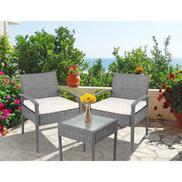 Thumbnail for Gardeon 3-piece Outdoor Set - Grey - Outdoor Immersion