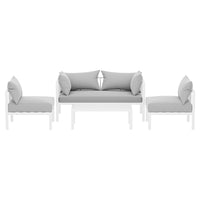 Thumbnail for Gardeon 4-Seater Aluminium Outdoor Sofa Set Lounge Setting Table Chair Furniture - Outdoor Immersion