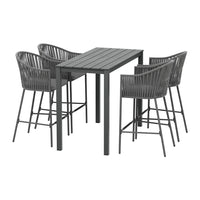 Thumbnail for Gardeon 5pcs Outdoor Bar Table Furniture Set Chairs Table Patio Bistro 4 Seater - Outdoor Immersion