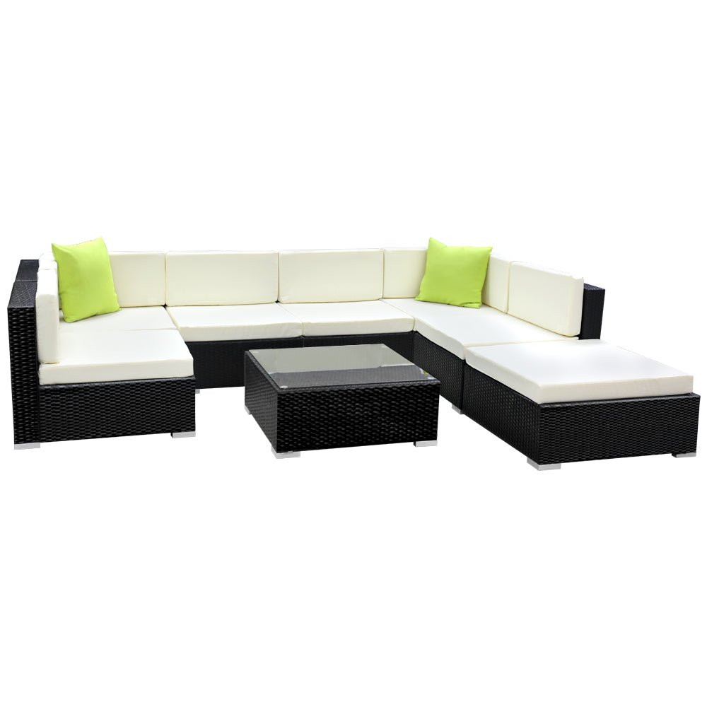 Gardeon 8PC Outdoor Furniture Sofa Set Wicker Garden Patio Pool Lounge - Outdoor Immersion