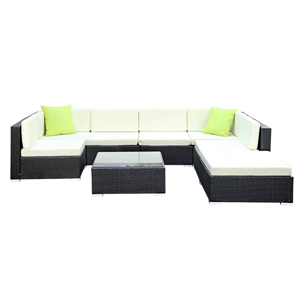 Gardeon 8PC Outdoor Furniture Sofa Set Wicker Garden Patio Pool Lounge - Outdoor Immersion