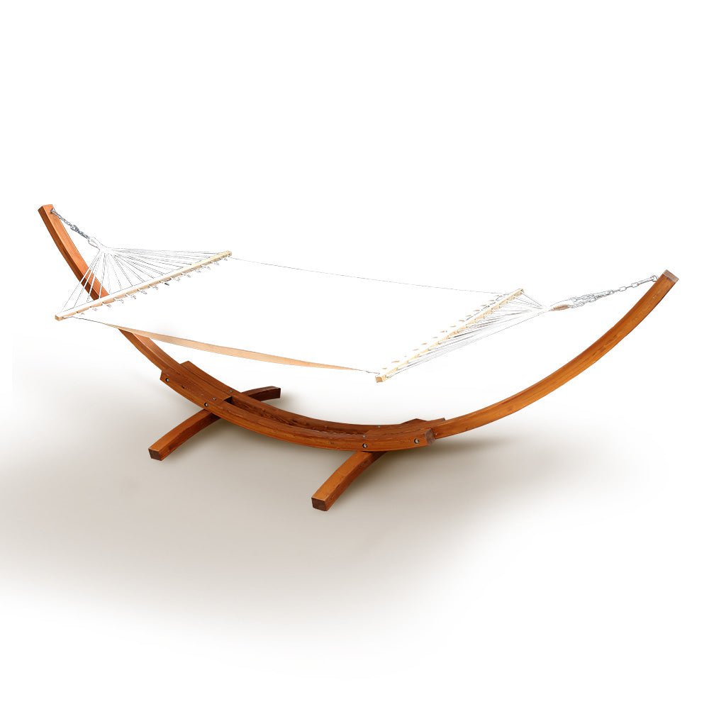 Gardeon Double Hammock with Wooden Hammock Stand - Outdoor Immersion