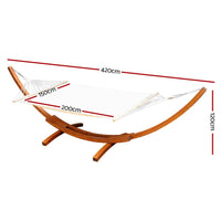 Thumbnail for Gardeon Double Hammock with Wooden Hammock Stand - Outdoor Immersion