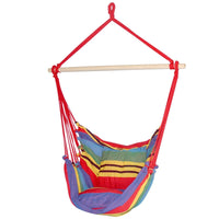 Thumbnail for Gardeon Hammock Chair Outdoor Camping Hanging Hammocks Cushion Pillow Rainbow - Outdoor Immersion