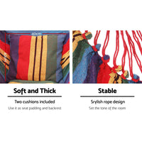 Thumbnail for Gardeon Hammock Chair Outdoor Camping Hanging Hammocks Cushion Pillow Rainbow - Outdoor Immersion