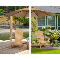 Thumbnail for Gardeon Outdoor Chairs Furniture Beach Chair Lounge Wooden Adirondack Garden Patio - Outdoor Immersion