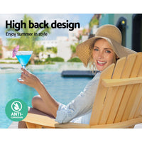 Thumbnail for Gardeon Outdoor Chairs Furniture Beach Chair Lounge Wooden Adirondack Garden Patio - Outdoor Immersion