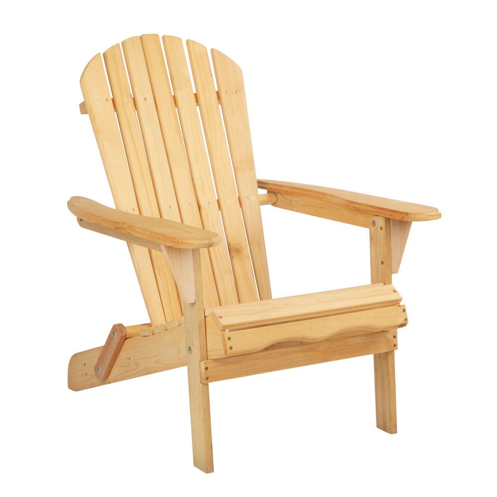 Gardeon Outdoor Chairs Furniture Beach Chair Lounge Wooden Adirondack Garden Patio - Outdoor Immersion