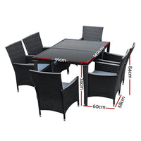 Thumbnail for Gardeon Outdoor Furniture 7pcs Dining Set - Outdoor Immersion