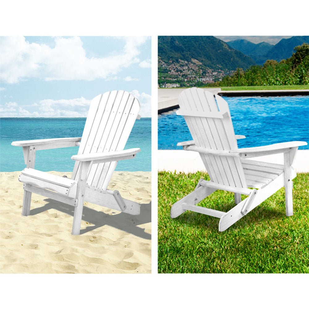 Gardeon Outdoor Furniture Adirondack Chairs Beach Chair Lounge Wooden Patio Garden - Outdoor Immersion