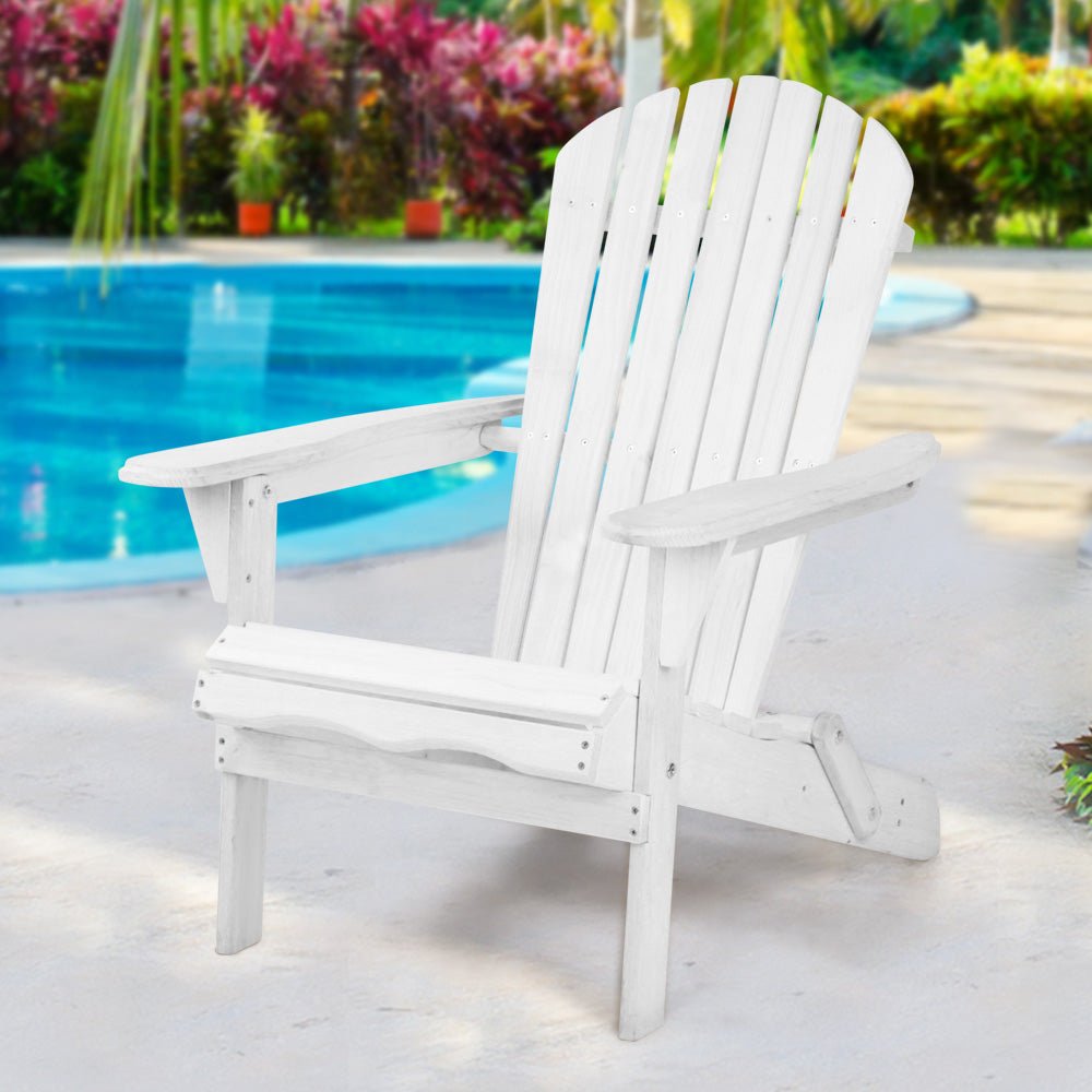 Gardeon Outdoor Furniture Adirondack Chairs Beach Chair Lounge Wooden Patio Garden - Outdoor Immersion