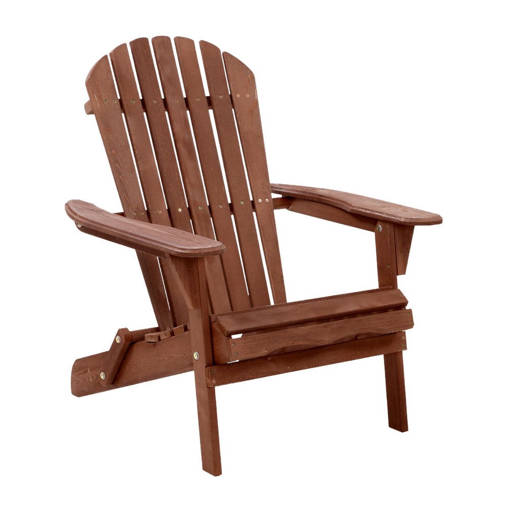 Gardeon Outdoor Furniture Beach Chair Wooden Adirondack Patio Lounge Garden - Outdoor Immersion