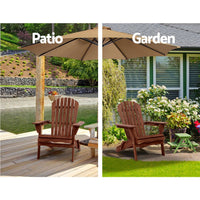 Thumbnail for Gardeon Outdoor Furniture Beach Chair Wooden Adirondack Patio Lounge Garden - Outdoor Immersion