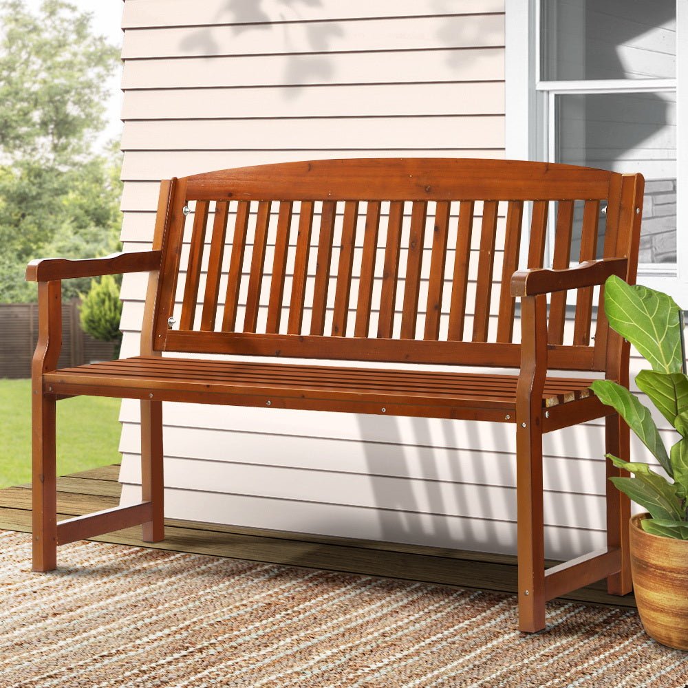 Gardeon Outdoor Garden Bench Seat Wooden Chair Patio Furniture Timber Lounge - Outdoor Immersion