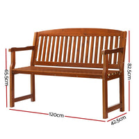 Thumbnail for Gardeon Outdoor Garden Bench Seat Wooden Chair Patio Furniture Timber Lounge - Outdoor Immersion