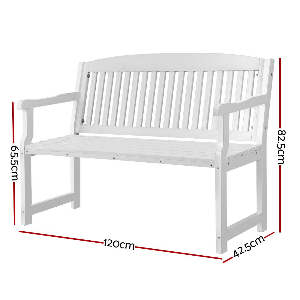 Gardeon Outdoor Garden Bench Seat Wooden Chair Patio Furniture Timber Lounge - Outdoor Immersion