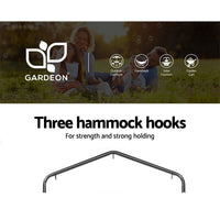 Thumbnail for Gardeon Outdoor Hammock Chair with Stand Tassel Hanging Rope Hammocks Grey - Outdoor Immersion