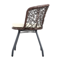 Thumbnail for Gardeon Outdoor Patio Chair and Table - Brown - Outdoor Immersion