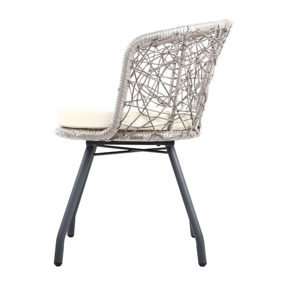 Gardeon Outdoor Patio Chair and Table - Grey - Outdoor Immersion