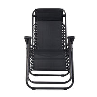 Thumbnail for Gardeon Outdoor Portable Recliner - Black - Outdoor Immersion