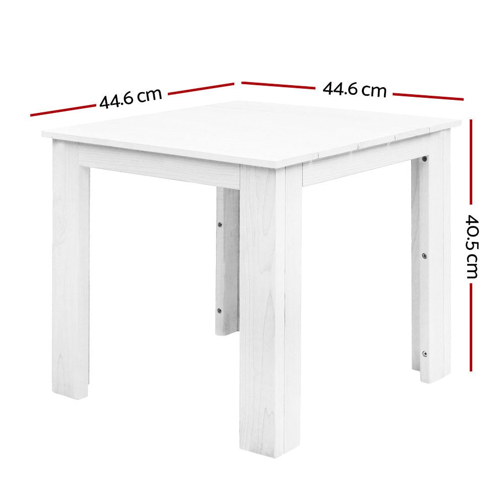 Gardeon Outdoor Side Beach Table - White - Outdoor Immersion