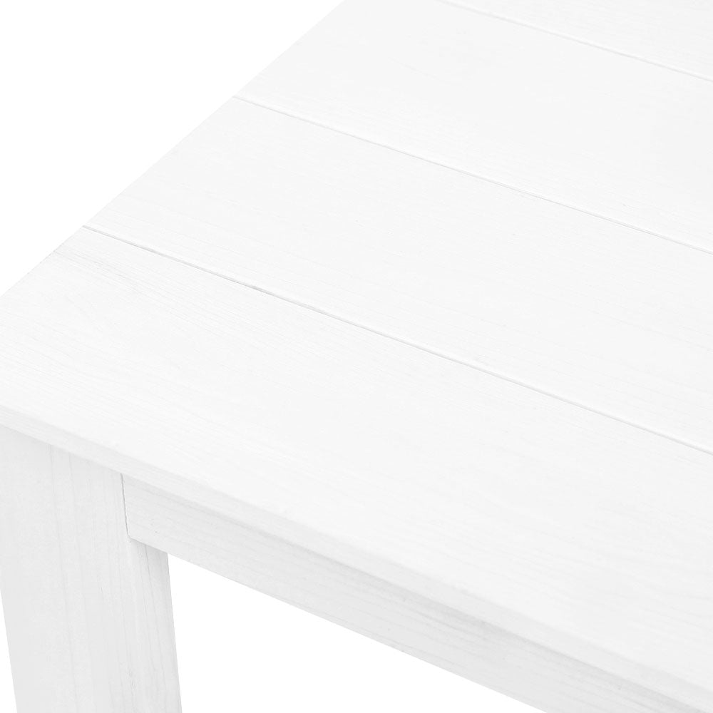 Gardeon Outdoor Side Beach Table - White - Outdoor Immersion