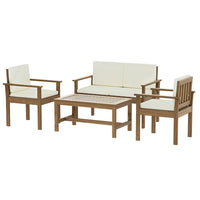 Thumbnail for Gardeon Outdoor Sofa Set 4-Seater Acacia Wood Lounge Setting Table Chairs - Outdoor Immersion