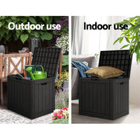 Thumbnail for Gardeon Outdoor Storage Box 118L Container Lockable Indoor Garden Toy Tool Shed Black - Outdoor Immersion