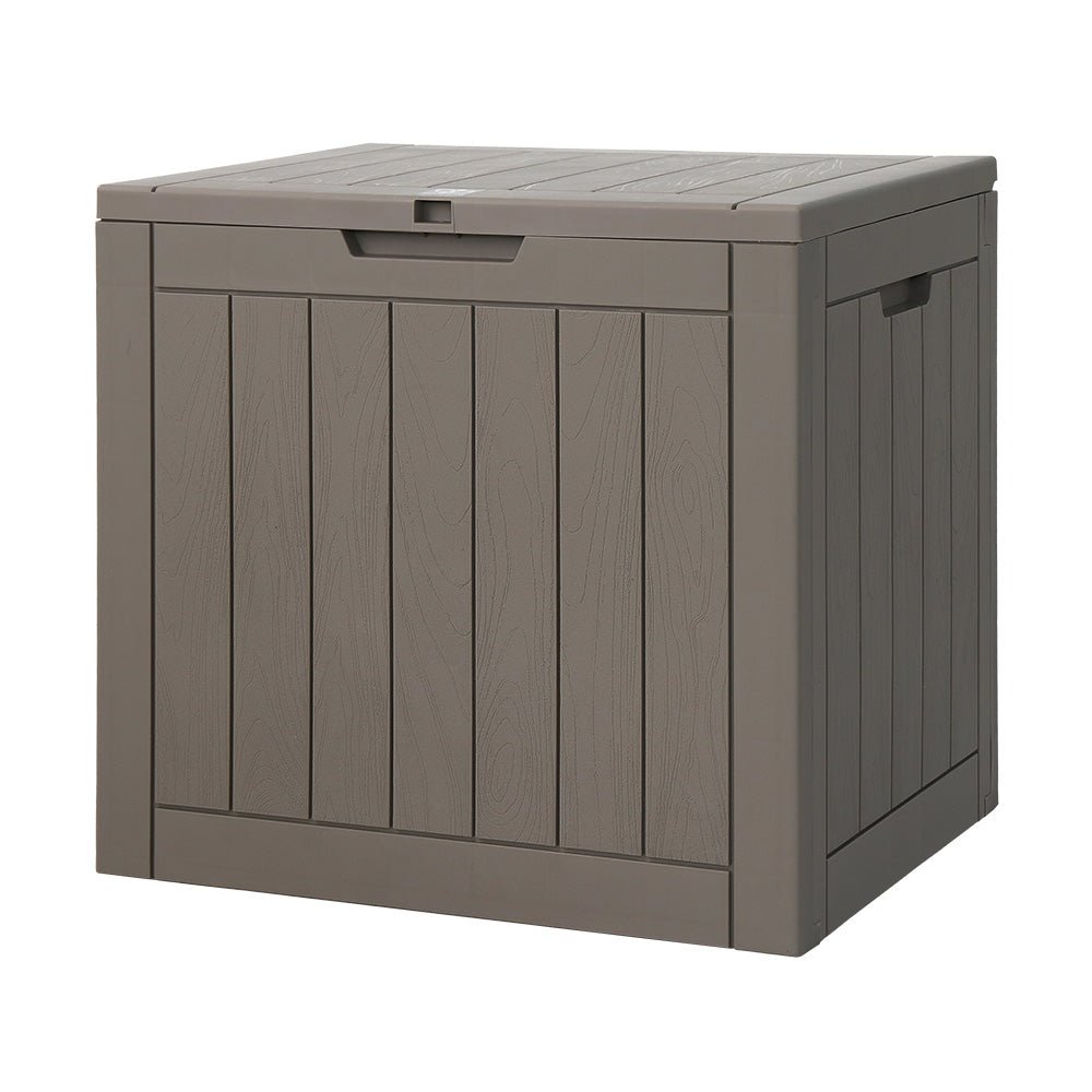 Gardeon Outdoor Storage Box 118L Container Lockable Indoor Garden Toy Tool Shed Grey - Outdoor Immersion